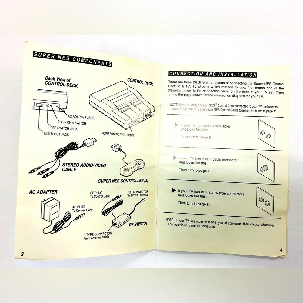 1991 NINTENDO SNES Instruction Manual.